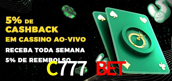 Promoções do cassino ao Vivo C777 Bet